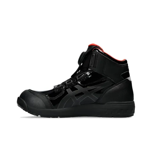 Asics Winjob Anti-Slip Wear-Resistant High-Top Casual Shoes Unisex Black