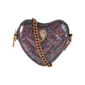 Kurt Geiger London Ethenyl Heart-Shaped Bag Shoulder Bag Crossbody Bag Micro Women's Black & Multicolor