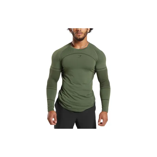 GYMSHARK Fitness Clothing Men Dark Olive Green