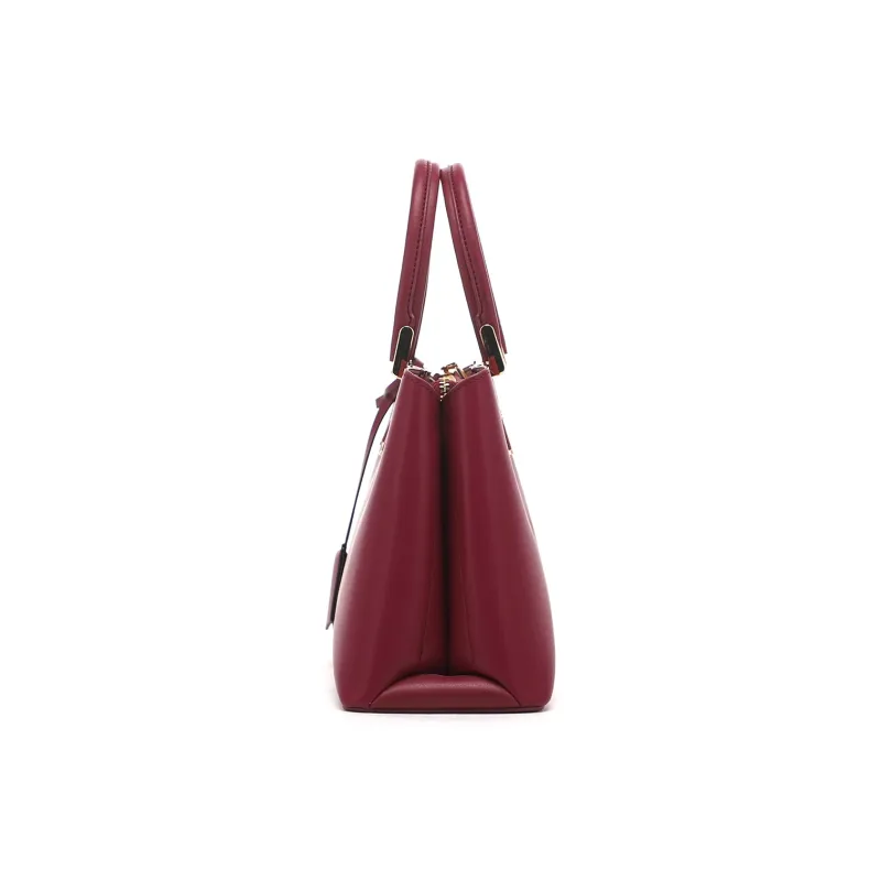 RED DRAGONFLY Cow Leather Handbag Women's Red/Black-2