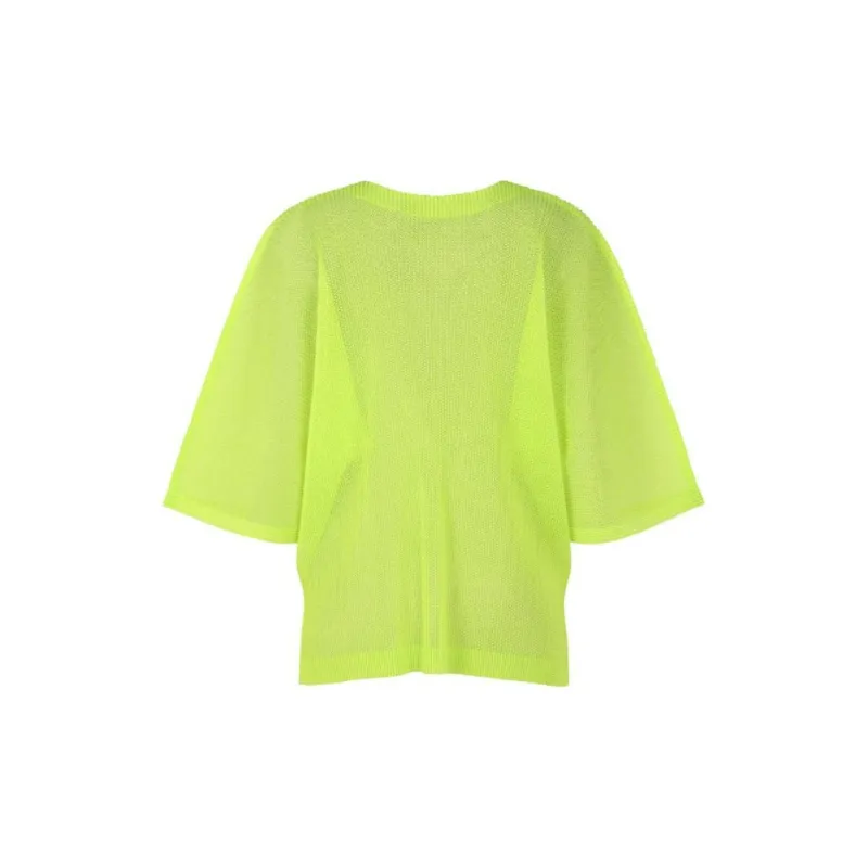 PLEATS PLEASE ISSEY MIYAKE T Shirt Women's Yellow Green-1