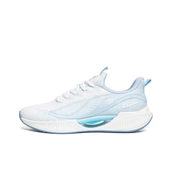 Warrior Wing Series Anti Slip Wear Resistant Breathable Lightweight High Top Casual Shoes Unisex Beige Light Blue