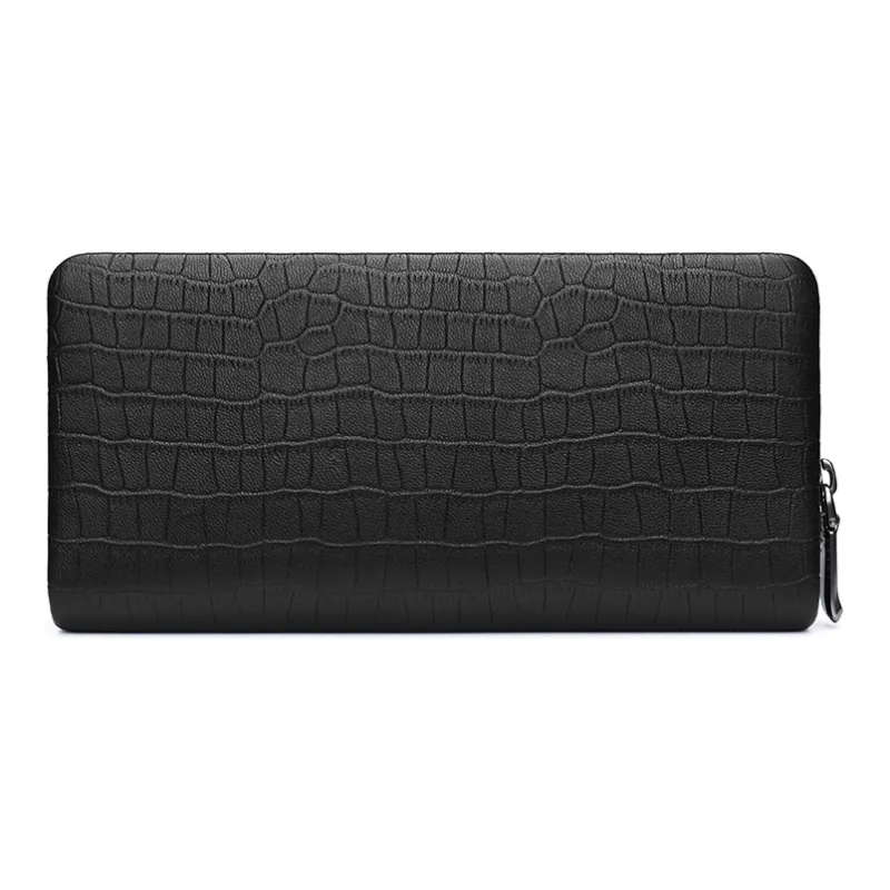 GOLDLION Sheepskin Wallet Men's Black-2