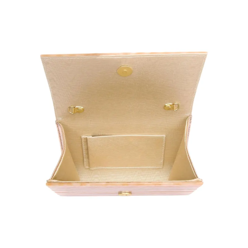 Kurt Geiger London Plexiglass Panel One Shoulder Crossbody Clutches Women's Light Beige-3