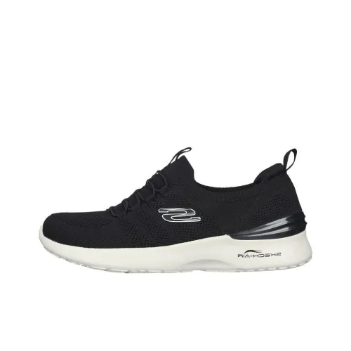 Skechers Skech-Air Dynamight Perfect Steps Anti-Slip Wear-Resistant Low-Top Casual Peep-Toe shoes Women's Black White