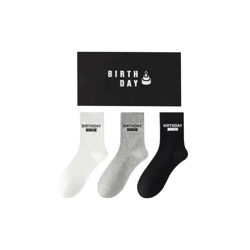 XXLLG Mid Calf Socks Unisex 3 Pack-5
