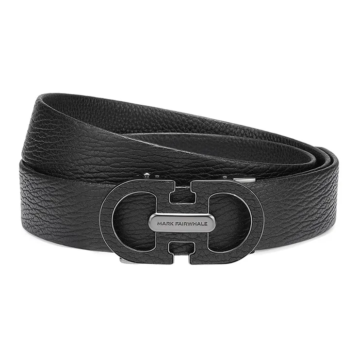 FAIRWHALE Genuine Leather Top Grain Cow Leather High End Skinned Automatic Buckle Belt Belt Men's Width 3.5CM-3
