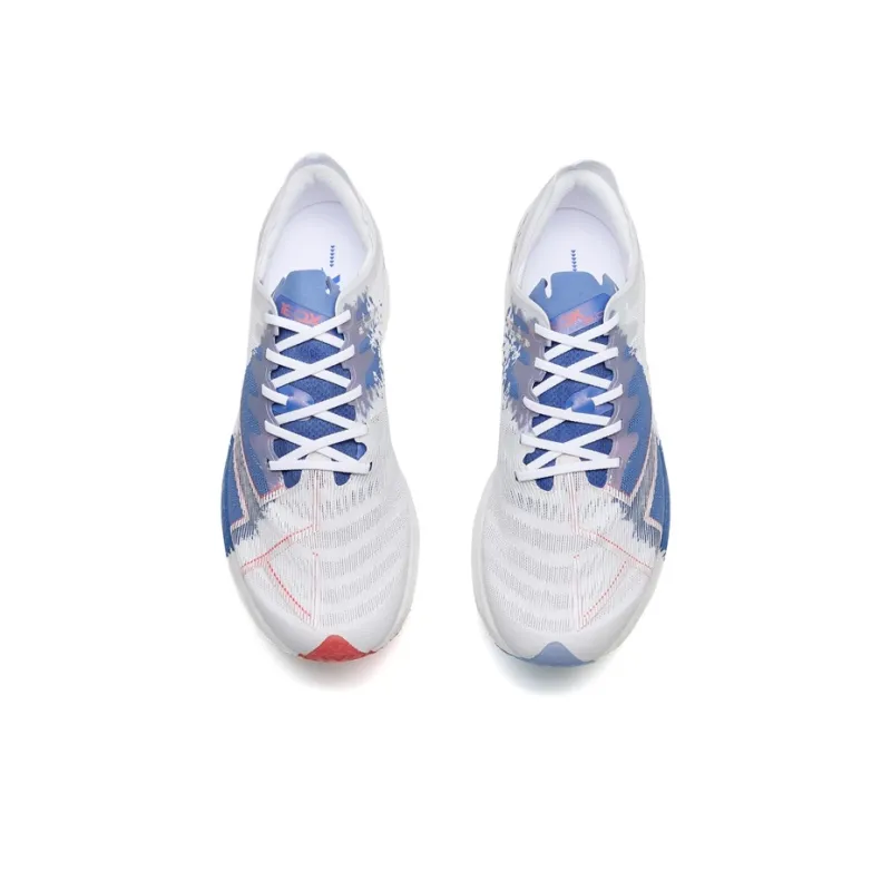 XTEP 160X 5.0 Running Shoes Men Low Top Sunlight Blue/New White/Laser Red-4