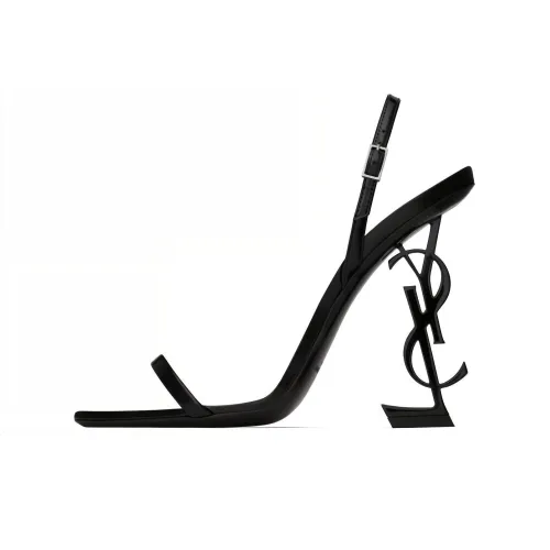 SAINT LAURENT Opyum Logo Plaque Sandals Women's