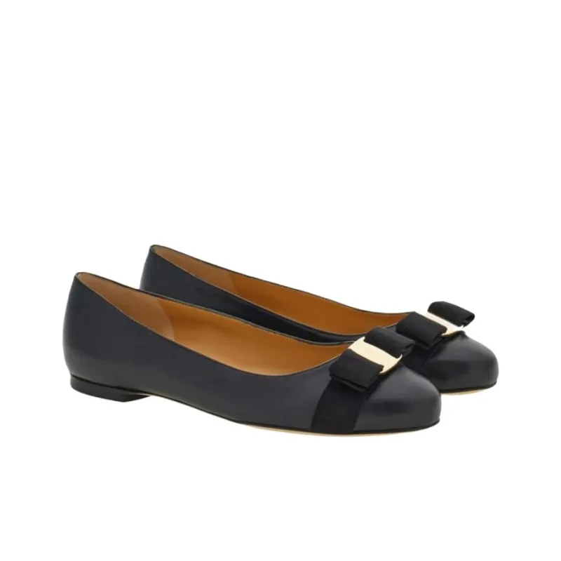FERRAGAMO Varina Casual Single Shoes Women's Black-3