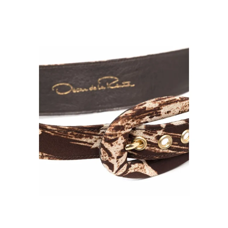 Oscar De La Renta Abstract-print Buckle Belt-1