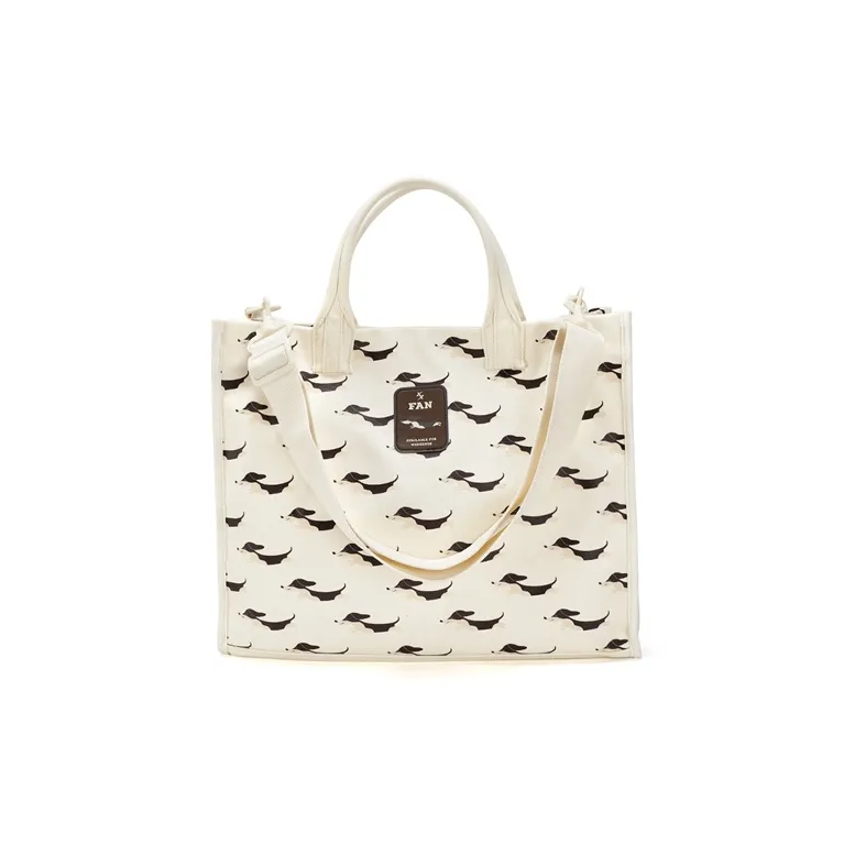 XTEP Canvas Bag, One Shoulder Handbag Regular Unisex Beige Brown-2