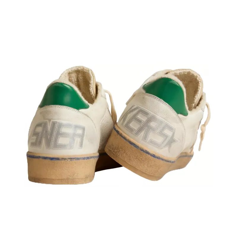 Golden Goose Ball Star Low Top Skateboard Shoes Men's Beige-3
