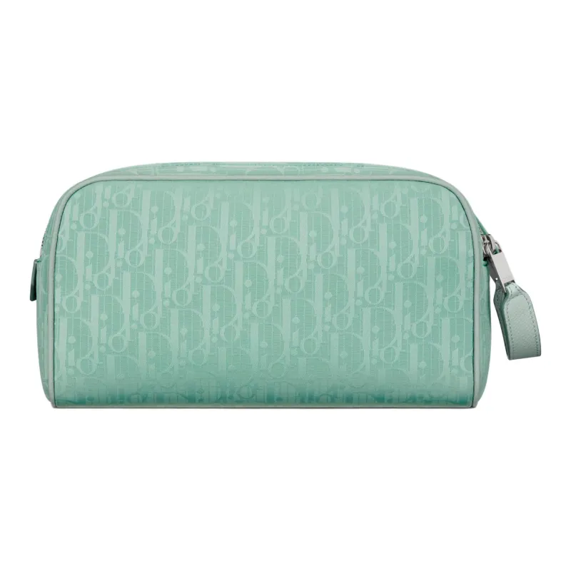 DIOR Recycled Nylon Handheld Toiletry Bag Men's Light Green-2
