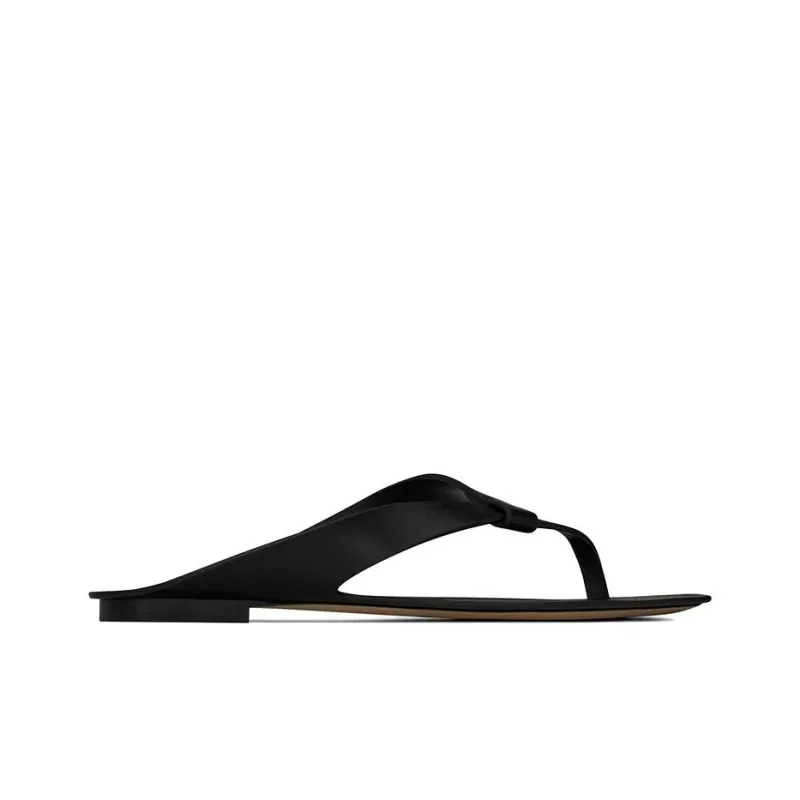SAINT LAURENT Tower Leather Sandals-1