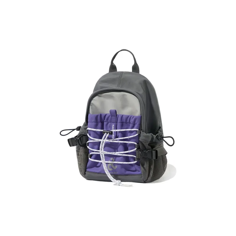 LIVEBOX EN DIRECT Nylon Backpack Regular Women's Gray Purple/White Green-1
