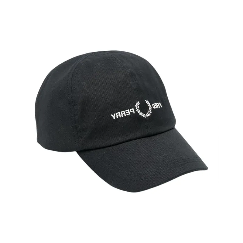 FRED PERRY Cotton Baseball Caps Men's Black-1