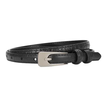 YUZHAOLIN Unique Casual Design With Jeans Leather Belts Women's 1.4cm Width
