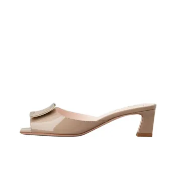 Roger Vivier Trompette Slide Slippers Women's Beige