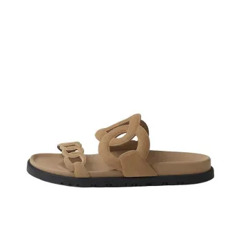 HERMES Extra Slide Slippers Women's Umber