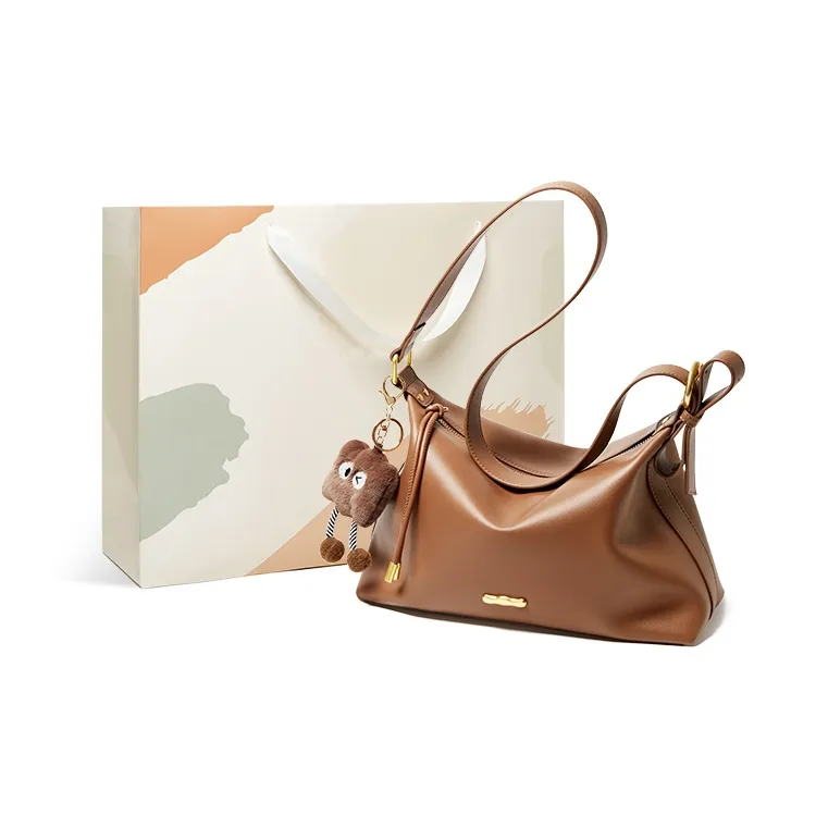 15 MINS Cow Leather Shoulder Bag Crossbody Bag Tote Large Size Women's Multicolor-6