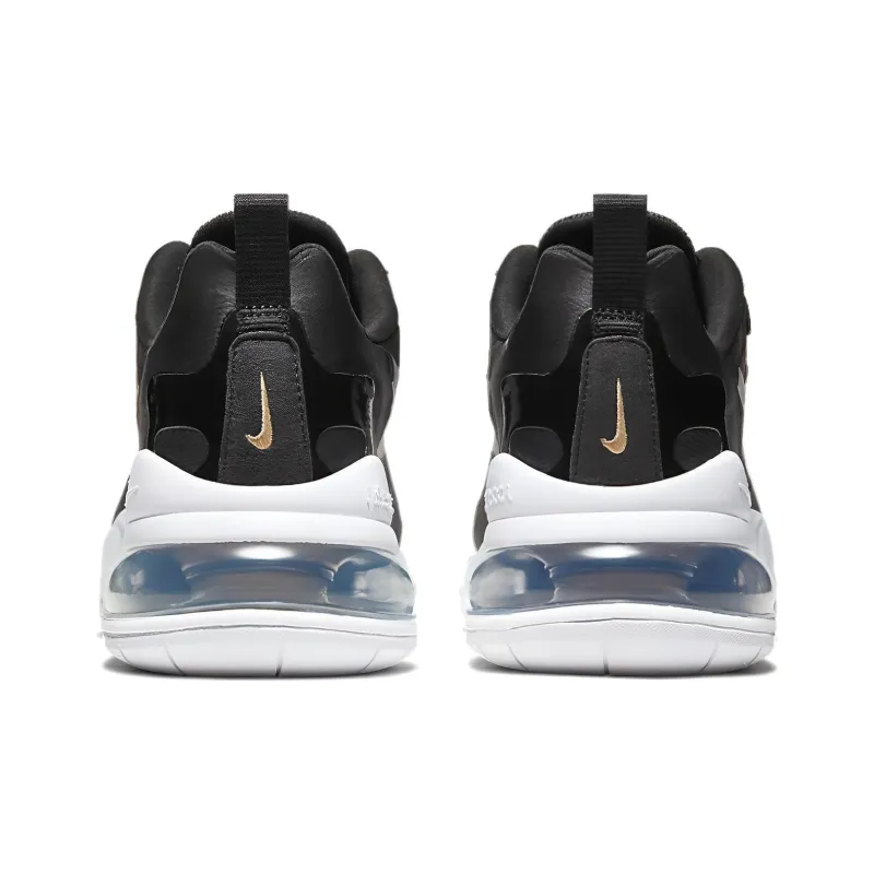 Nike Air Max 270 React Black Metallic Silver Women's-4