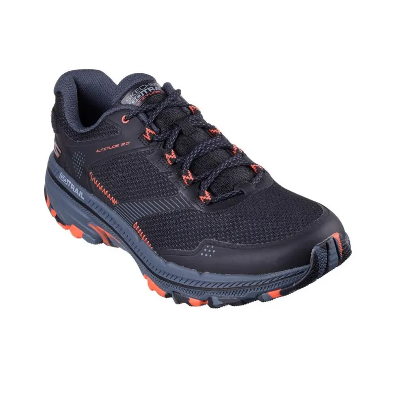 Skechers Go Run Trail Cushioning Anti Slip And Wear Resistant Low Top Trail Running Running Shoes Men's Black-2