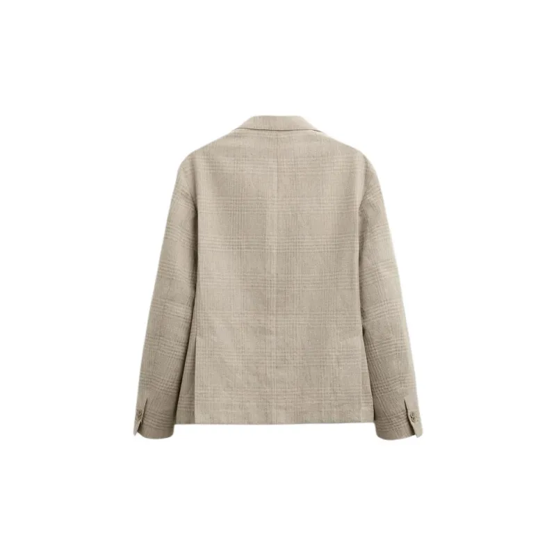 ZARA Business Suit Men's Beige/Green-1