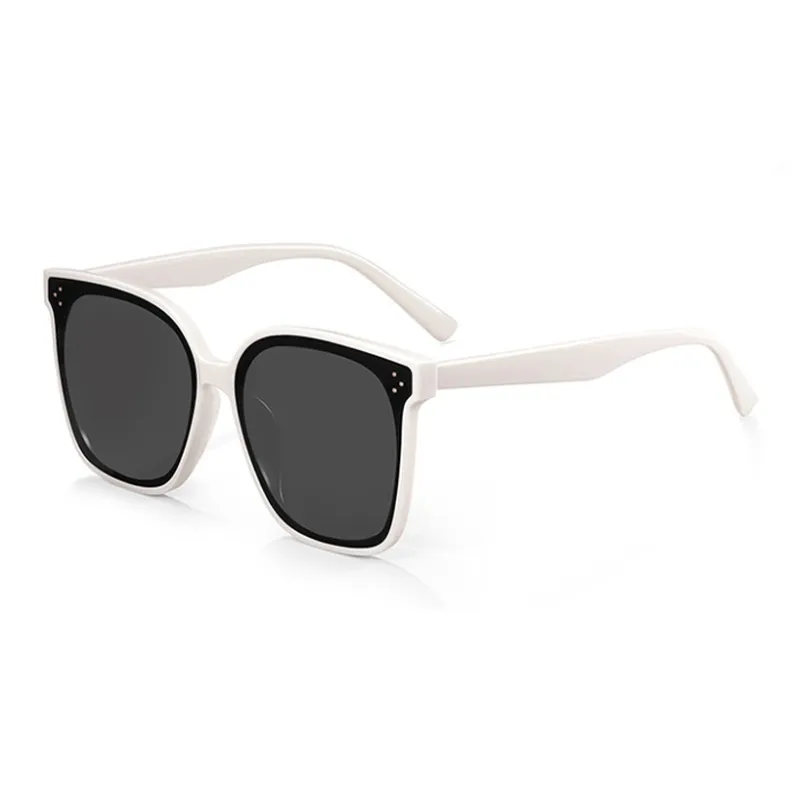Sha Lehua TR/Memory Plastic Irregular Shape Sunglasses Unisex Black, White-1