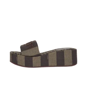 FENDI Sunshine Logo Embroidered Slippers Women's