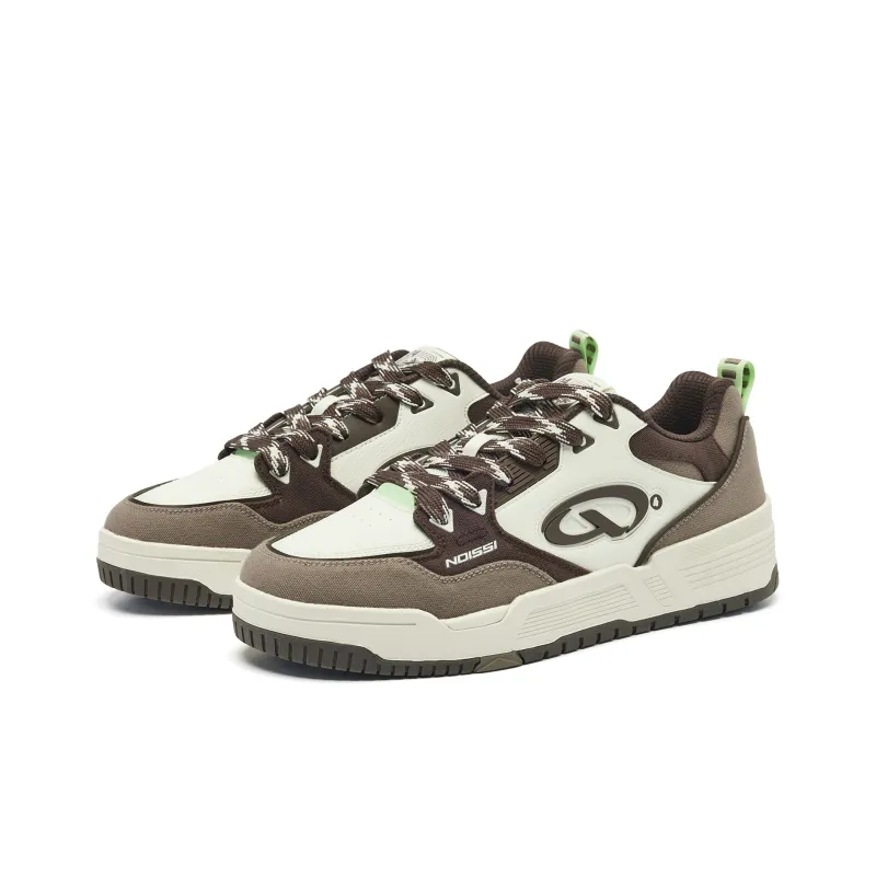 QIAODAN Qi Cheng 4.0 Coverage Slip Resistant Balance Low Top Skateboard Shoes Men's Walnut Ivory-2