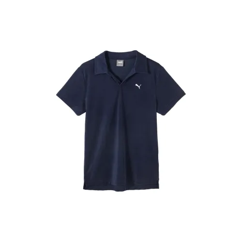 PUMA PILE OPEN Polo Shirts Men Tweed Blue