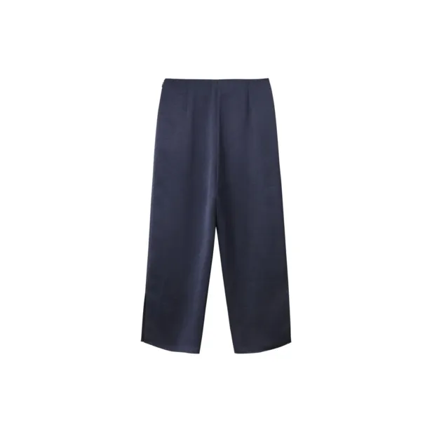 OVV Casual Pants Women's Navy Blue Solid Color 12-1
