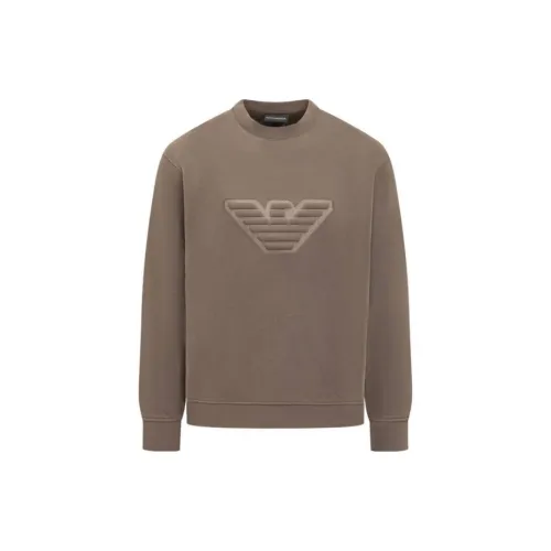 EMPORIO ARMANI Sweatshirts Men Morel Eagle Brown