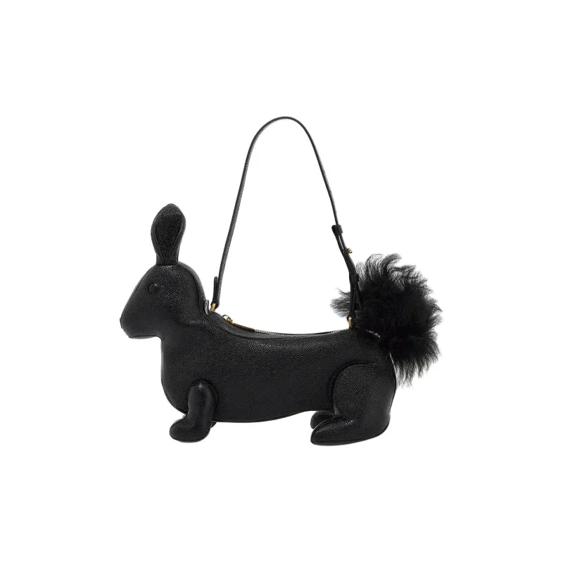 THOM BROWNE Squirrel Motif Zipped Shoulder Bag-0