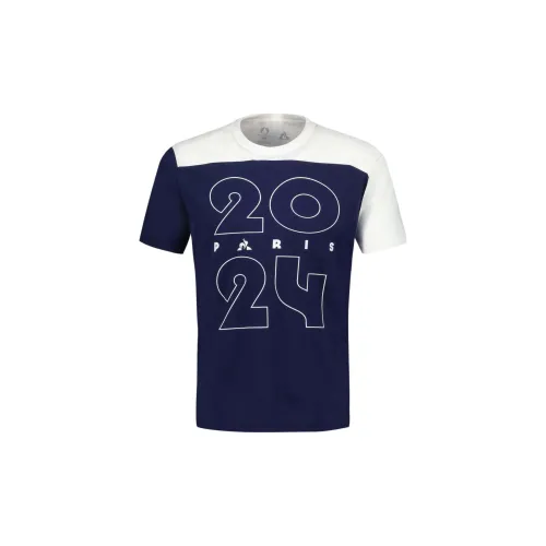 Le Coq Sportif T-Shirts Men Blue Night/Marshmallow