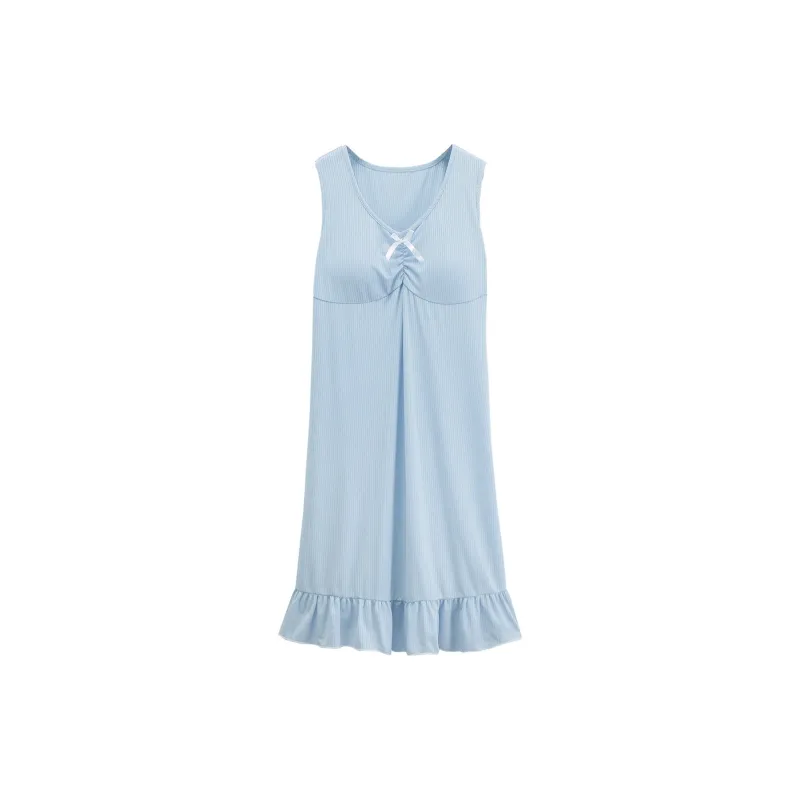 Flowers In Water Nightgown Women's Blue-0