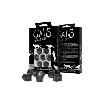 Q WORKSHOP CATS Modern Dice Set Waffle Board Games