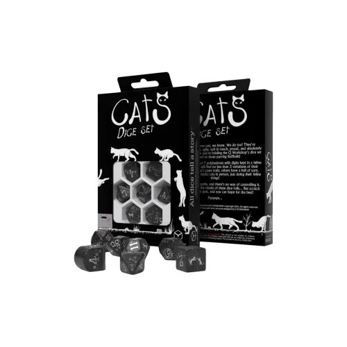 Q WORKSHOP CATS Modern Dice Set Waffle Board Games