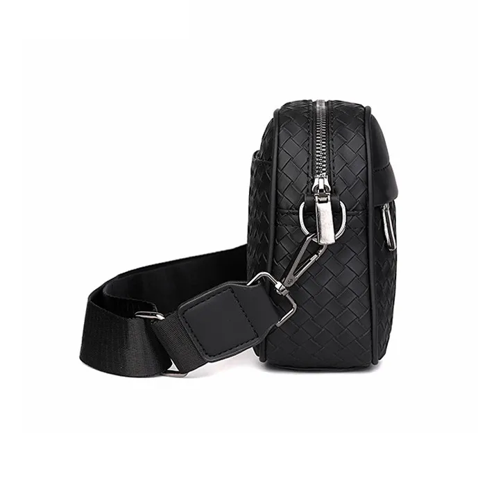 ALNI BITTON PU Camera Bag, Crossbody Bag Regular Men's Black-4