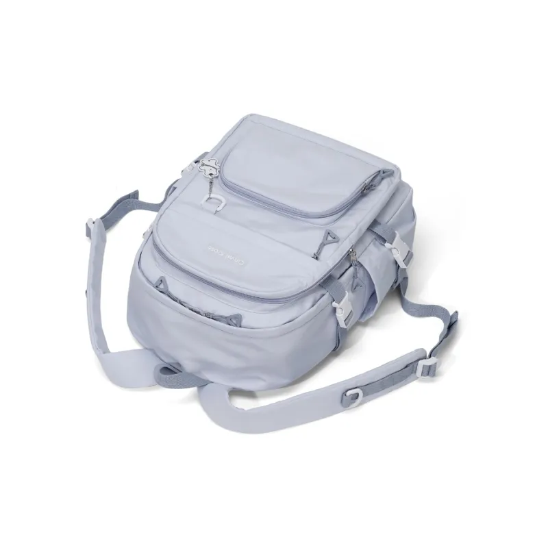 Simvay Clos Fabric Backpack Large Size Women's Cream Blue-4