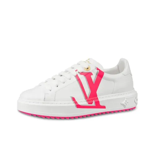 LOUIS VUITTON Lv Time Out Sports Shoes White/Pink Women's