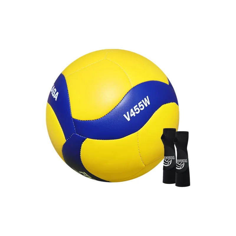 MIKASA TPU Soft Leather Ball Size 4 Volleyball Unisex Yellow Blue-6