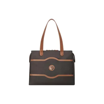 DELSEY Recycled Polyester Handbag, Shoulder Bag Unisex Brown