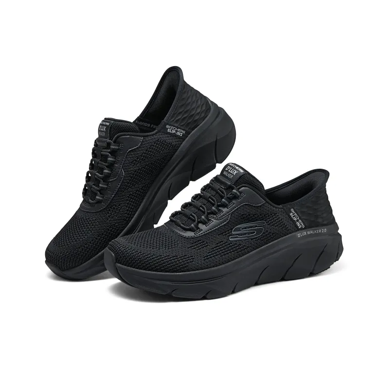 Skechers Anti Slip Wear Resistant Breathable Moisture Wicking Low Top Running Shoes Men's Black-3