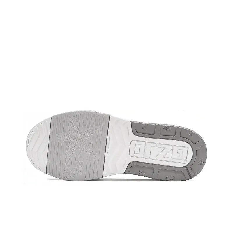 GREZHER Cushioning Low Top Fabric Star Skateboard Shoes Unisex White Gray-5