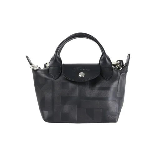 LONGCHAMP Sheepskin One Shoulder Handbags Mini Women's Black