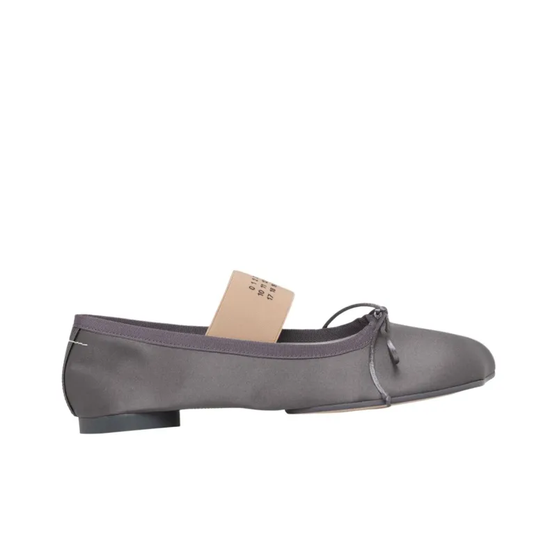 MM6 Maison Margiela Anatomic Numbers-print Ballerina Shoes-2