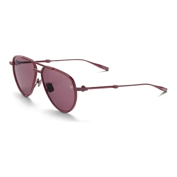 Valentino Titanium Aviator Sunglasses Women's Red