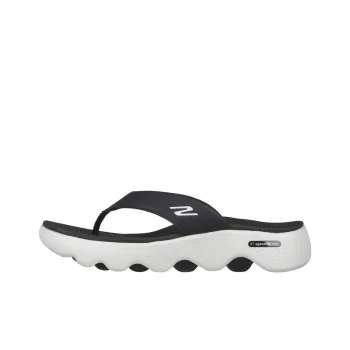 Skechers Go Walk Massage Fit Abrasion-Resistant Slip-Resistant Massage Flip Flops Men's Black White